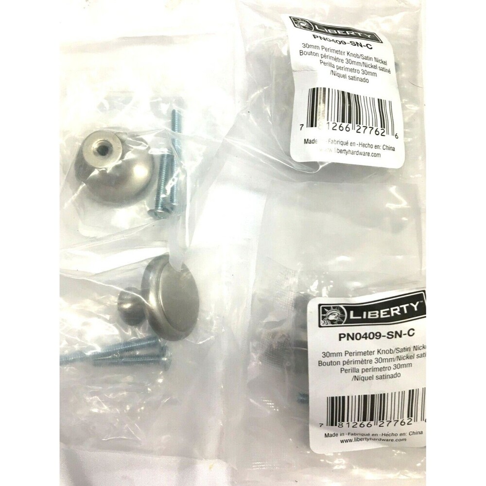 Liberty Lot of 4 Cabinet Drawer Knobs Satin Nickel PN0409-SN-C New Free Shipping